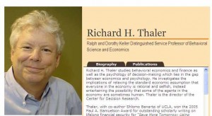 Ausriss aus Homepage von Richard Thaler